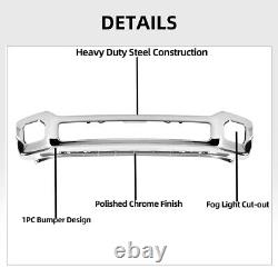 Front Bumper Face Bar for 2011-2016 Ford F250 F350 F450 Super Duty Pickup Chrome