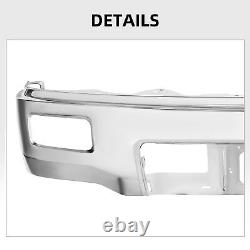 Front Bumper Face Bar for 2014 2015 Chevy Silverado 1500 Chrome withFog Light Hole