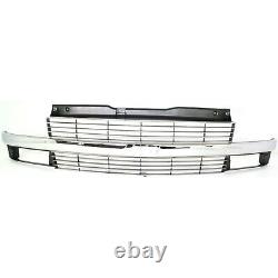 Grille 95-25 For Chevy Astro Silver withChrome Center Bar withComposite Headlight