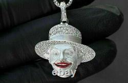 Halloween Pendant 5.00Ct Round Cut Lab Created Diamond White Gold Plated Silver