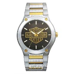 Harley Davidson 78A126 Men's Bar & Shield Two Tone Wristwatch