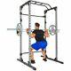 Heavy Duty Power Cage Squat Rack with Pullup Bar + Safety Bars FAST SHIPPING