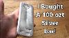I Bought A 100 Oz Silver Bar Good Idea To Trade My Gold For Silver