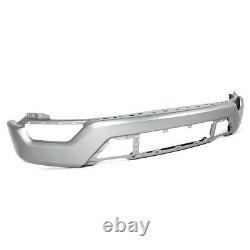 Iconic Silver Steel Front Bumper Face Bar for 2021+ Ford F150 F-150 with Fog Hole