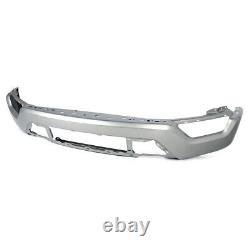 Iconic Silver Steel Front Bumper Face Bar for 2021+ Ford F150 F-150 with Fog Hole