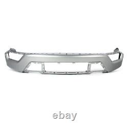 Iconic Silver Steel Front Bumper Face Bar for 2021+ Ford F150 F-150 with Fog Hole