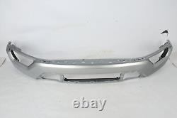 Iconic Silver Steel Front Bumper Face Bar for 2021+ Ford F150 F-150 with Fog Hole