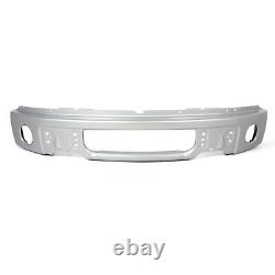 Ingot Silver Steel Bumper Face Bar Fascia for 09-14 Ford F150 F-150 with Fog Hole