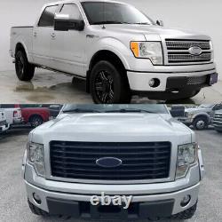 Ingot Silver Steel Bumper Face Bar Fascia for 09-14 Ford F150 F-150 with Fog Hole