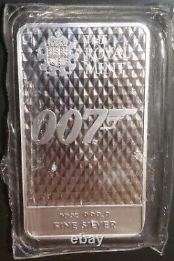 JAMES BOND 007 Diamonds Are Forever NEW Sealed SILVER 10 Oz. 999 Bar 5000 Minted