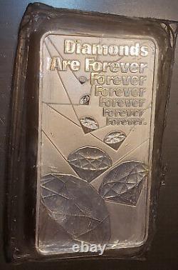 JAMES BOND 007 Diamonds Are Forever NEW Sealed SILVER 10 Oz. 999 Bar 5000 Minted