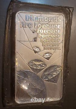 JAMES BOND 007 Diamonds Are Forever NEW Sealed SILVER 10 Oz. 999 Bar 5000 Minted