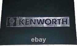 Kenworth Trucks 24 x 30 Black/Silver Bar Logo Poly Semi Truck Mud Flaps-Pair