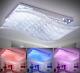 LED 4-Colors Remote Control Ceiling Lamp K9 Crystal Chandelier Lighting Fixture