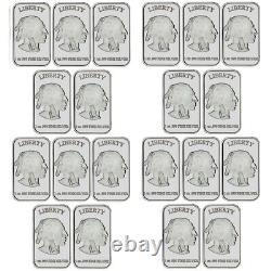 Lot of 10 1 oz SilverTowne Buffalo. 999 Fine Silver Bar New Design Sealed