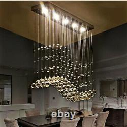 Luxury Rain Drop 3-LED K9 Crystal Chandelier Modern Home Ceiling Pendant Light
