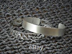 Men's Gents Solid 925 Sterling Silver Open Torque Bangle Bracelet