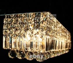 Modern K9 Crystal Rectangle Ceiling Light Home Chandelier Pendant 60/80cm
