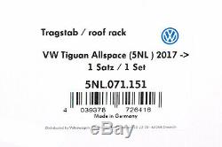 NEW 2018-2020 VW Volkswagen Tiguan Roof Rack Base Carrier Cross Bars Set OEM