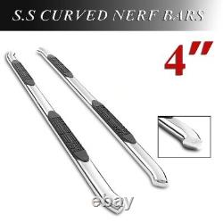 NEW 4 Oval Curved Chrome Nerf Bars Side Steps For 2015-2022 GMC CANYON Crew Cab