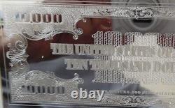 NEW DISCOUNTED $10,000 CURRENCY NOTE PROOF 4oz LARGE SILVER BAR + CASE FLAWS