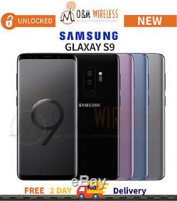 NEW Samsung GALAXY S9 Black Purple Blue Silver Gold(SM-G960U1, Factory Unlocked)