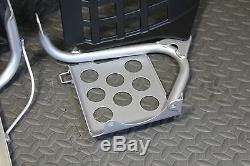 NEW Silver Heel Guards footrest Yamaha Banshee left & right nerf bars plastic