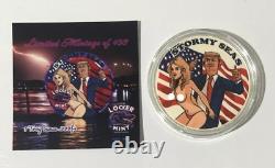 Naughty 1 Troy Oz. 999 Silver Lockermint Stormy Seas Trump Bar With COA NEW