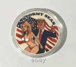 Naughty 1 Troy Oz. 999 Silver Lockermint Stormy Seas Trump Bar With COA NEW