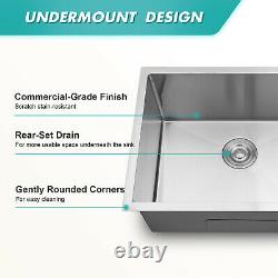 New 304 Stainless Steel Under mount Single Bowl Bar Sink 32 Prep Bar Sink New