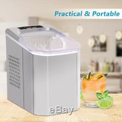 New Ice Maker Portable Countertop Compact Machine 26lbs Per Day Shop Bar Silver