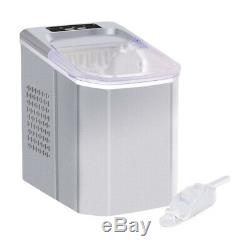 New Ice Maker Portable Countertop Compact Machine 26lbs Per Day Shop Bar Silver