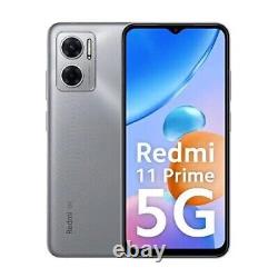 New Redmi 11 Prime 5G Factory Unlocked Dual SIM-MTK Dimensity 700-Silver 128GB