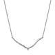 New Sterling Silver Diamond Accent V Bar Necklace