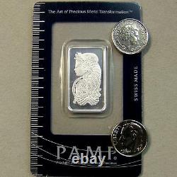 New Sterling Silver lady luck bullion pendant with 10g fine silver bar & chain