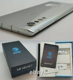 Open Box LG Velvet 5G LM-G900UM GSM AT&T + Cricket 128GB Aurora Silver