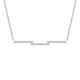 PURE IGNIS 0.26 Ct Lab Grown Diamond Step Bar Necklace in Silver for Women