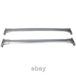 Pair Silver Aluminum Roof Rack Top Cross Bar Rail For 2013-19 Nissan Pathfinder