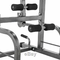 Power Tower Dip Station With Bench Bar Adjustable Pull Up Bar Station Home GYM
