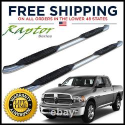 Raptor Series 4in OE Side Steps Nerf Bars for Classic 2009-2024 Ram Crew Cab