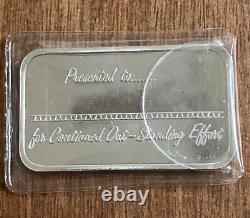 Rare 1986 Northwest Territorial mint Seattle Steel 1 Oz. 999 Silver Art Bar NWTM