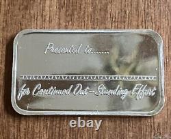 Rare 1986 Northwest Territorial mint Seattle Steel 1 Oz. 999 Silver Art Bar NWTM