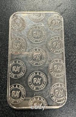 Rare Rodman & Yaruss New York. 999 Silver Bar 2 Troy Ounces