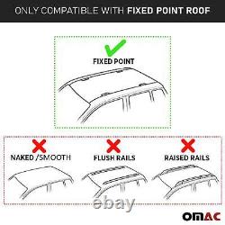 Roof Rack For Mazda 2 HB 2011-2015 Cross Bars Carrier Aluminum Silver 2 Pcs