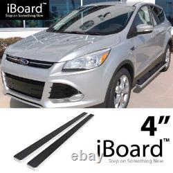 Running Board Side Step Nerf Bars 4in Silver Fit Ford Escape 13-19