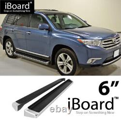Running Board Style Side Step 6in Aluminum Silver Fit Toyota Highlander 08-13