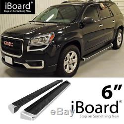 Running Board Style Side Step 6in Silver Fit Chevrolet Traverse GMC Acadia 09-17