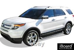 Running Board Style Side Step 6in Silver Fit Ford Explorer 4-Door 11-19