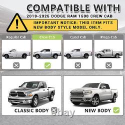 Running Boards for 2019-2025 Dodge Ram 1500 Crew Cab New Body Silver Step Bars