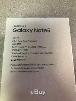 Samsung Galaxy Note 5 32GB (Unlocked) 5.7 Silver Black White Gold New